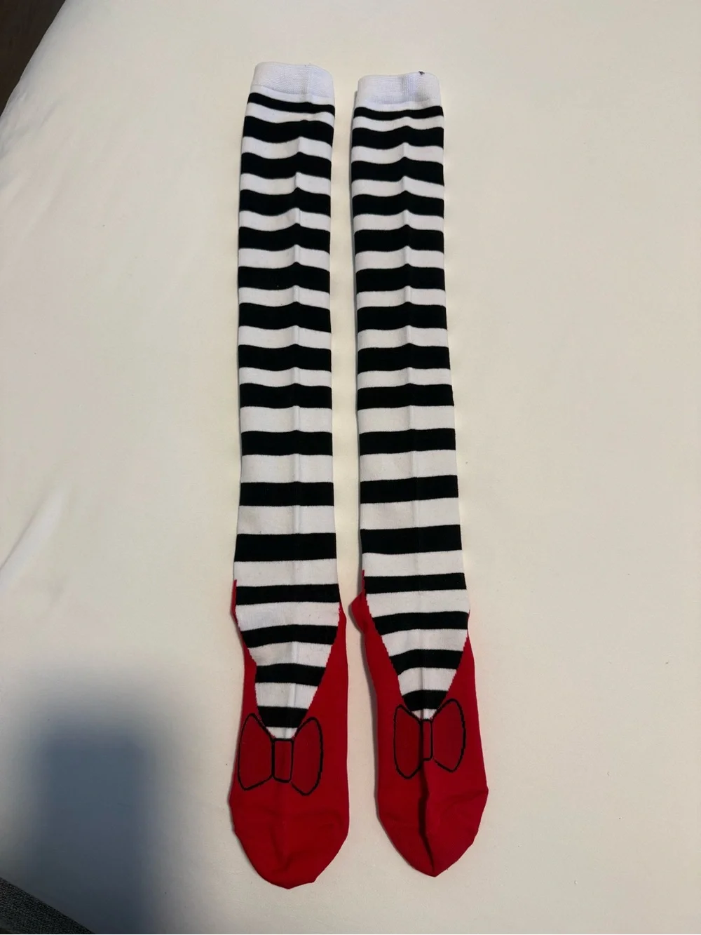 Wicked Witch Over-the-Knee-Socks with Red Bow Accent